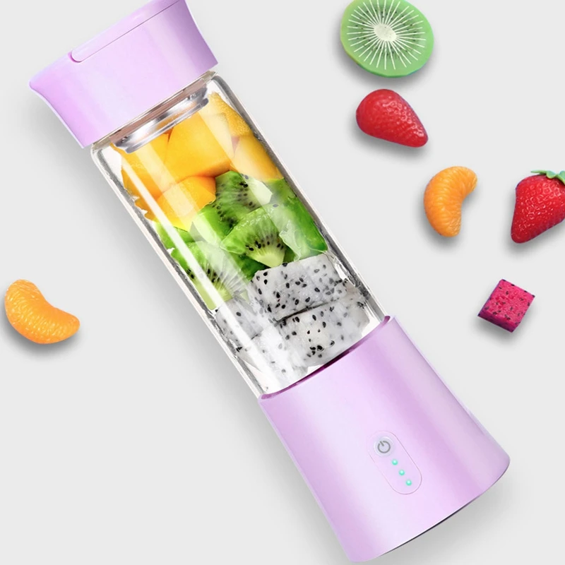 ABRA-380Ml портативная соковыжималка Электрический USB Перезаряжаемый блендер для фруктовых коктейлей миксер мини сок френчпресс быстро