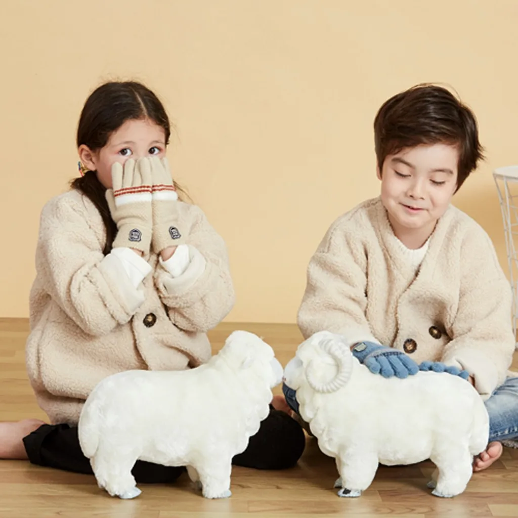 ISHOWTIENDA унисекс мягкие велосипедные перчатки Детские Зимние полный палец трикотажные для маленьких мальчиков и девочек полный палец велосипедные перчатки# y40