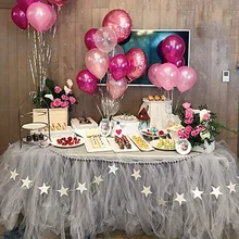 3-Слои чистая юбка-пачка для вечерние Одежда для свадьбы, дня рождения декорационный цельный Юбка для стола украшение дома посуда скатерть