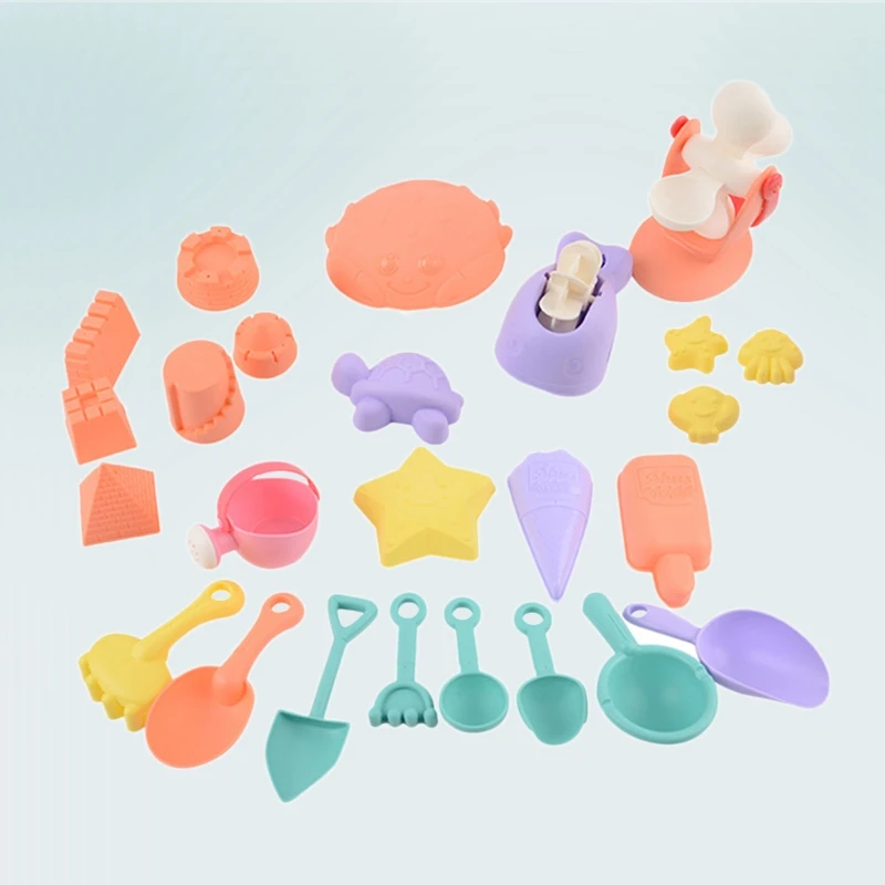 Мягкие пластиковые пляжные детские игрушки Лето Открытый родитель-ребенок копать песок набор инструментов для игры
