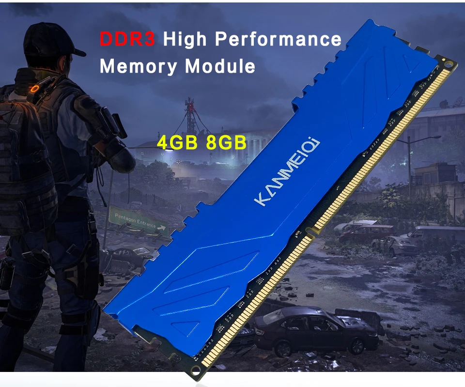 de calor dimm pc3 cl9 cl11 1.5v 240pin compatível intel amd
