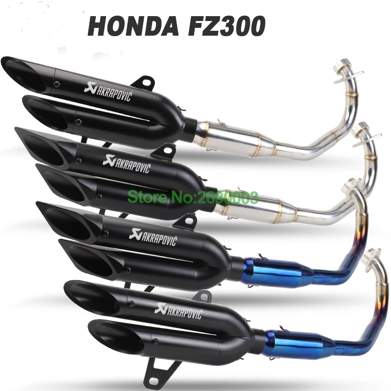 Слипоны для скутера FORZA300 мотоцикл Akrapovic глушитель мотоцикл глушитель Escape для HONDA FZ300 FORZA300