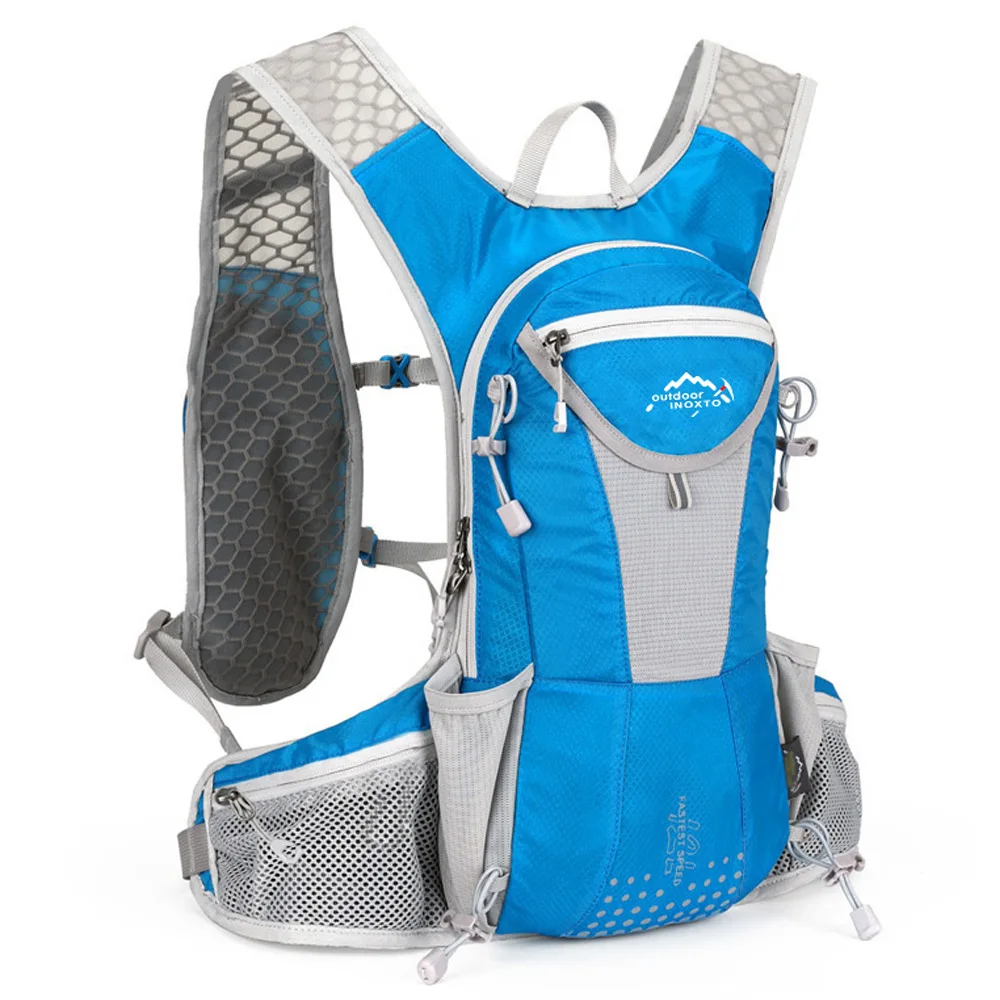 12L Nylon Vest Running Backpack Sports Hydration Cycling Marathon Trail portable Men Women Bag Waterproof Run Fitness rucksack |