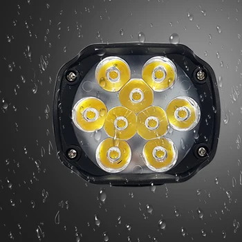 

Super Bright High Power Motorcycle Led Light Fog Spot Head Working Light 9 LED 10W 1500LM 6500K