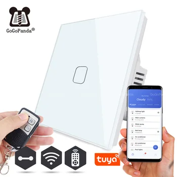 

EU 1 Gang 2Gang 3Gange Remote Control Type Wall Light Controller Smart Home Automation Touch Switch Switch Waterproof Fireproof