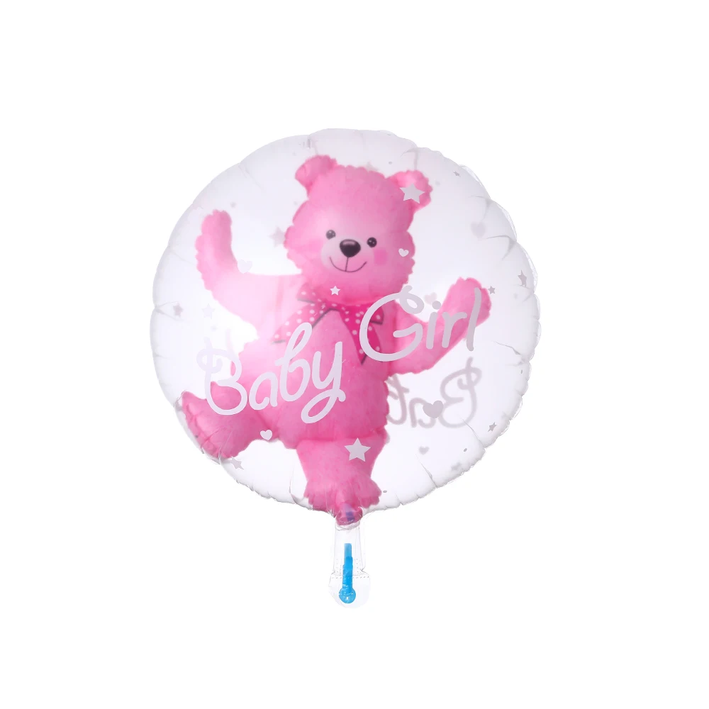 24 дюйма для маленьких мальчиков и девочек голубого и розового цвета пузырь медведя Фольга воздушные шары, хороший подарок на день рождения, рождественские украшения детские игрушки мяч Пол раскрыть - Цвет: pink