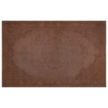 

Handmade Brown Vintage Overdyed Turkish Area Rug 169x264 Cm-5'7''X8'8''