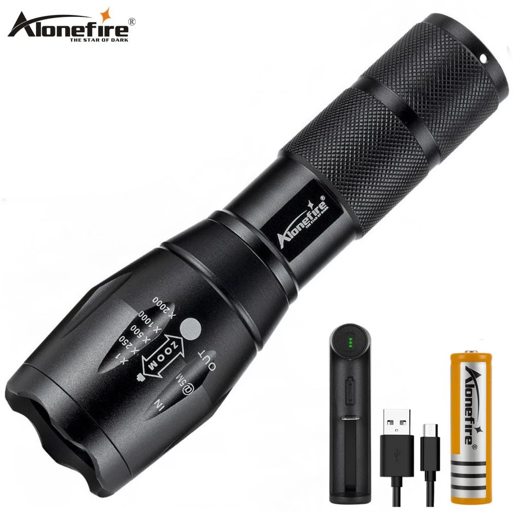 Alonefire G700 Led Zaklamp Zoom Led Zaklamp Cree Xm T6 5000LM Waterdicht Torch 18650 Oplaadbare Batterij Usb Charger|zoomable led torch|led torchwaterproof torch - AliExpress