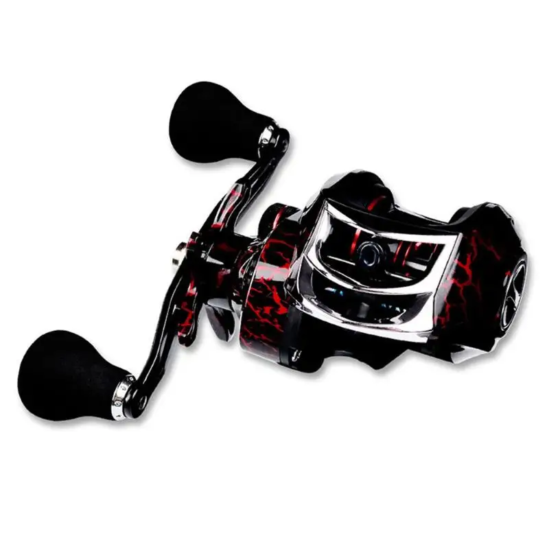 

Left Hand Low Profile Baitcasting Fishing Reel 7.1:1 Speed Ratio Fish Reel Braking Force 10KG Bearing Number 18 + 1