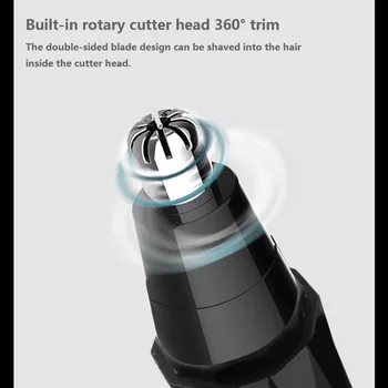 

2 in 1 Electric Nose Hair Trimmer Rechargeable Waterproof Multifunction Ear Hair Clipper Hair Removal