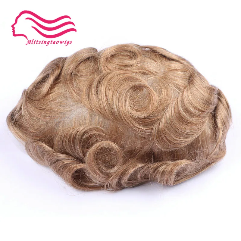 NG бренд ультратонкая кожа 0,02 мм-0,04 мм V-loped мужские волосы система супер парик из тонкой кожи замена волос