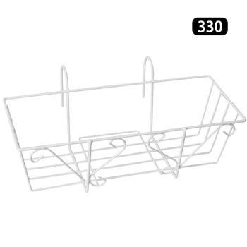 

Fence Porch Multifunction Balcony Rack Planter Baskets Durable Hanging Railing Flower Pot Holder Home Potted Plant Iron Art