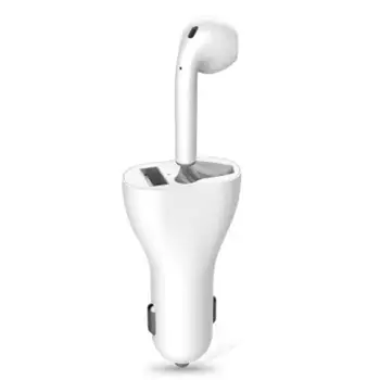 

New Fast Charger 2.4A Vehicle Wireless Headphones Bleutooth Earphone Car Bluetooth Headset Touch Control Safe Automatic Pairing