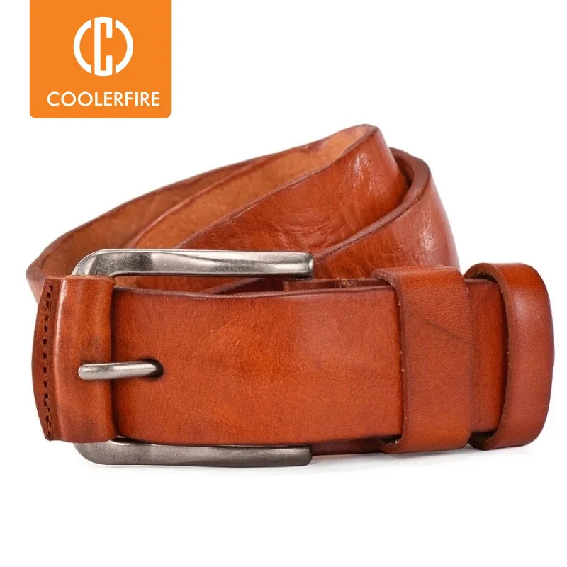 

2016 newest men belt 100% genuine leather belt for men full grain leather belt pin buckle belts for jeans wide TM009