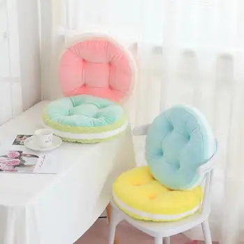 

Macarons Cookies Designer Round Chair Seat Cushion Stuffed Toys Soft Plush Christmas Gift Toy #2924