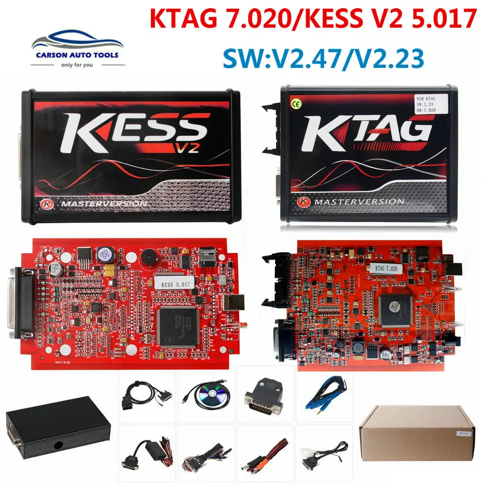 KTAG 4 светодиодный V2.23 V7.020 EU красный ECM Титан KESS V2 V2.47 V5.017 онлайн мастер версия BDM Рамка ECU OBD2 автомобиль/Грузовик программист
