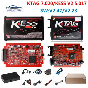 

KTAG 4 LED V2.23 V7.020 EU Red ECM Titanium KESS V2 V2.47 V5.017 Online Master Version BDM Frame ECU OBD2 car/truck Programmer