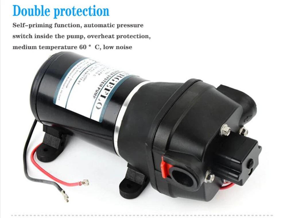 Fl-100 12v 24v Dc высокого давления 100 Psi(7.0bar) подъемник 60m электрический мембранный промывочный насос для мытья автомобиля