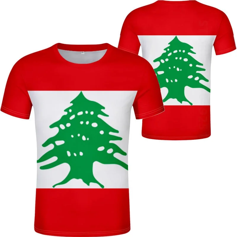 LEBANON T Shirt Diy Free Custom Name Number Lbn T-shirt Photo Clothes Print Tshirts Logo Respirant 3D 4XL 5XL Big Size 6XL Short