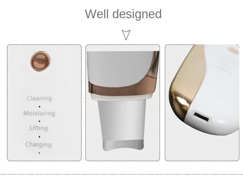 Sonic Pulse Лопата инструмент для ухода за кожей лица очищающее ультра звуковое очищающее средство Purifyreduce тонкие линии лица скруббер Уход за кожей Инструменты