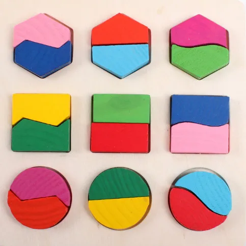 Классический обучения Образование Montessori деревянные Математические Игрушки, пазлы для детей учебного оборудования ресурсы в виде геометрических фигур подарки - Цвет: B