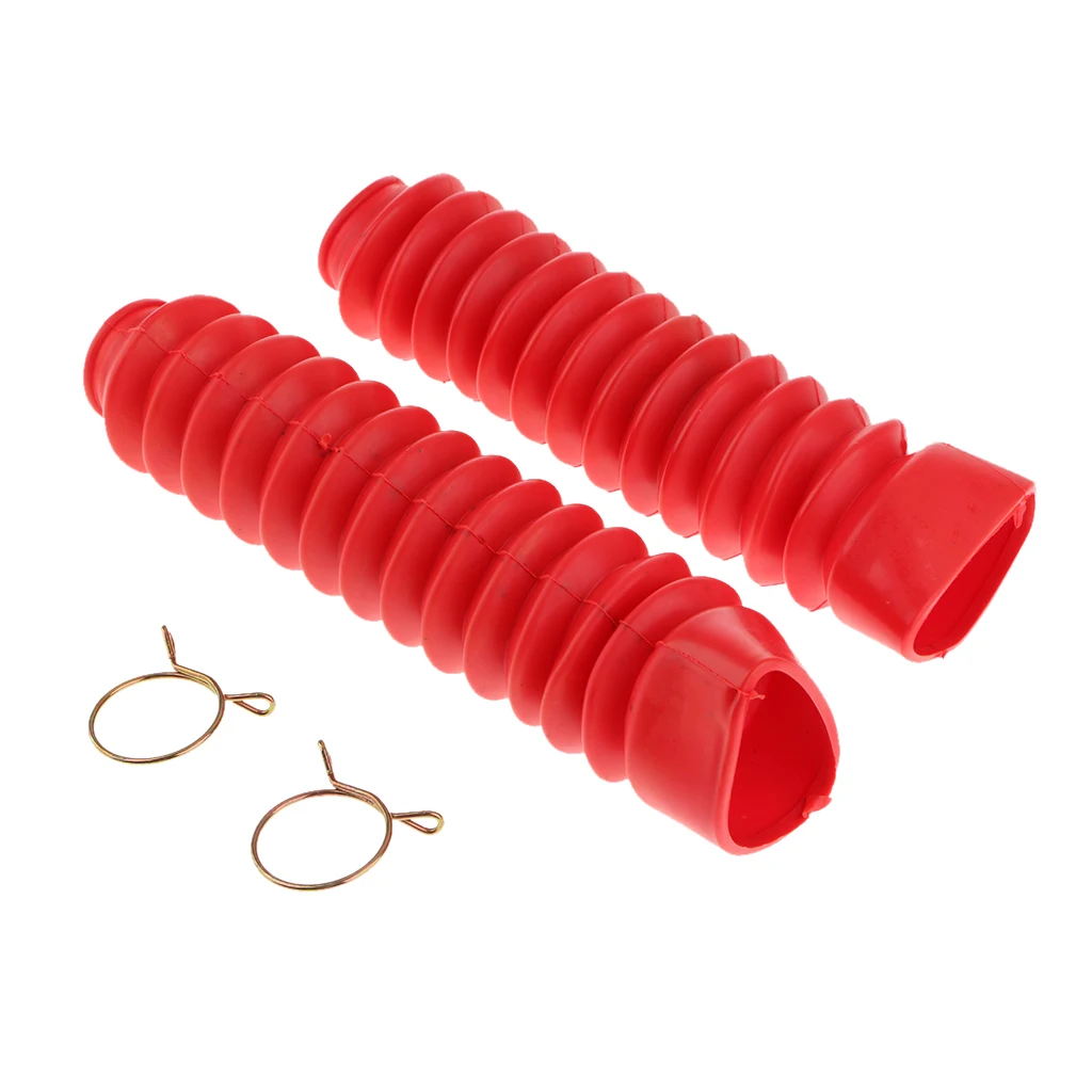 Motorcycle Rubber Front Fork Gaiters Dust Cover Boots 205x42x30mm Black Motorcycle Rubber Front Fork Gaiters Dust Cover Boots 205x42x30mm Black