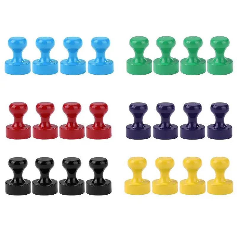  4pcs D12x16 Strong Suction Fridge Magnets Permanent Neodymium Magnetic Pushpins Office Map Thumbtac - 4000425798457