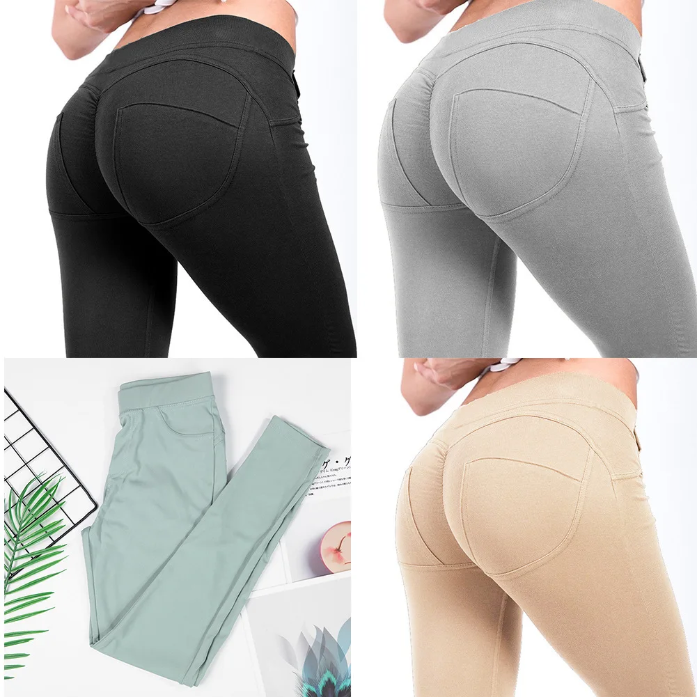 Леггинсы пуш-ап модные брюки с высокой талией для тренировок женщин Athleisure