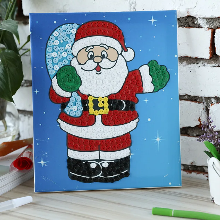 Детские DIY кнопки наклейки игрушки для рисования смешная игра ручной работы школа искусство класс живопись Рисование ремесло набор Дети Раннее образование - Цвет: 08