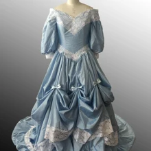 7115 платье с v-образным вырезом, с открытыми плечами, трапециевидной формы, длиной до пола, из тафты, пышные платья/платья с аппликацией и бантами