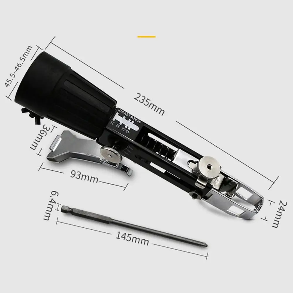 Автоматический винт конусообразная Цепь Гвоздь пистолет адаптер для электрической дрели деревообрабатывающий инструмент Аккумуляторный силовой дрель комплект крепления