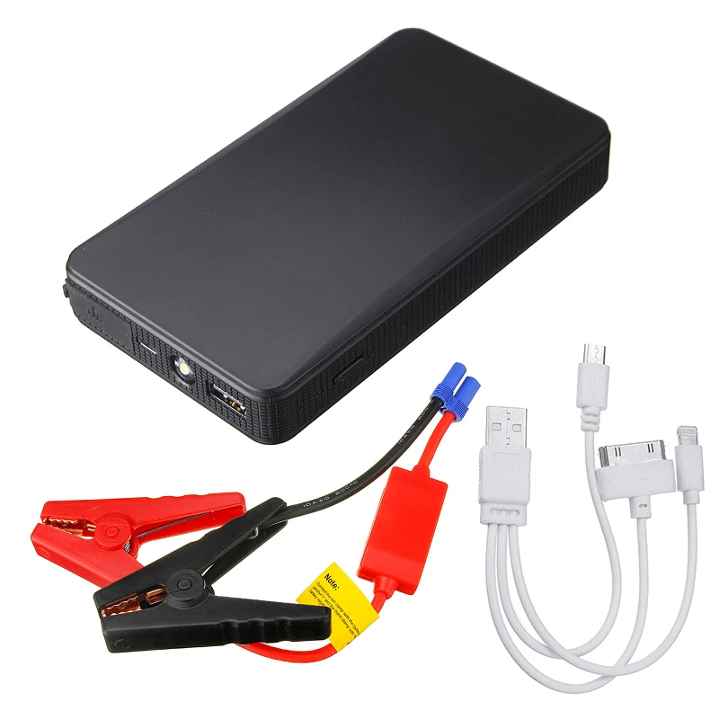 

12V10000mAh USB Auto Car Mobile White Ultra-thin Emergency Car Jump Starter Power Charging Treasure Portable Power Bank