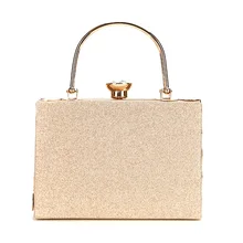 Роскошные золотые сумки в коробке блестящие вечерние сумки прямоугольные модные вечерние сумки женские свадебные банкетные клатчи с блестками