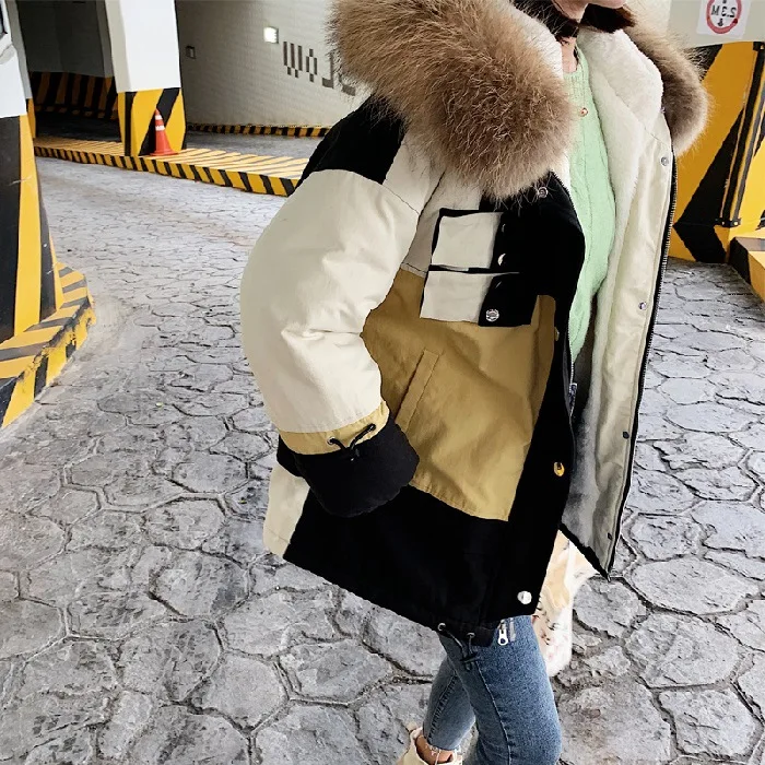 

Winter New Style Korean-style Medium-length down Jacket Cotton-padded Clothes Thick Girl'S Workwear Cotton-padded Jacket Sub-Loo