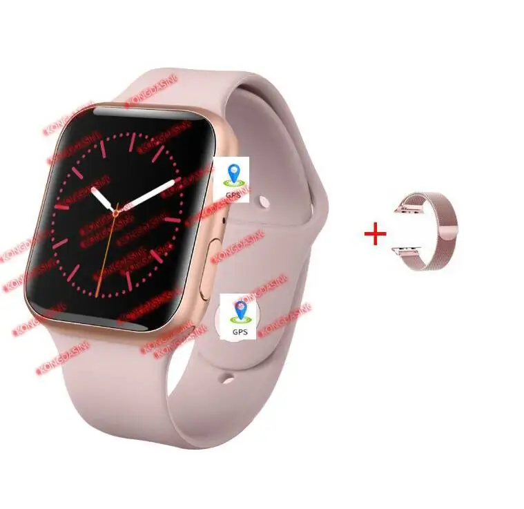 ROSE GOLD MILAN IWO 11 gps Bluetooth Смарт-часы 1:1 умные часы 44 мм серия 5 для apple iOS Android сердечного ритма кровяное давление не apple Watch - Цвет: ROSE GOLD MILAN