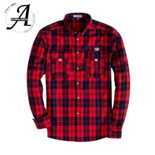 Хлопковая фланелевая мужская клетчатая рубашка Повседневная модная мужская рубашка с длинными рукавами Chemise Homme Camisa Social Masculina