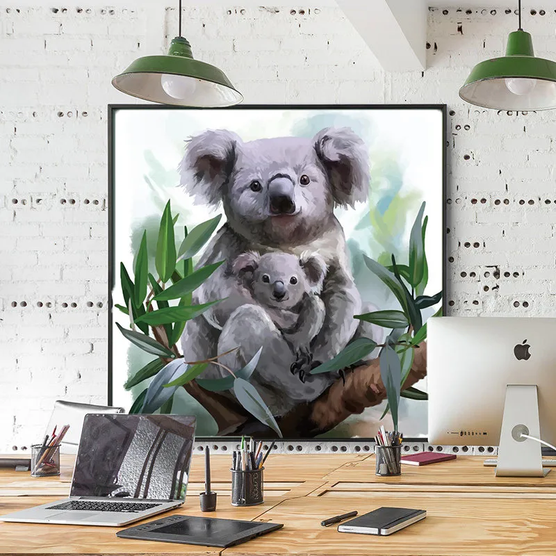 Природа милый коала и коала ребенок холст картина стены искусства картина для детей украшения спальни подарок