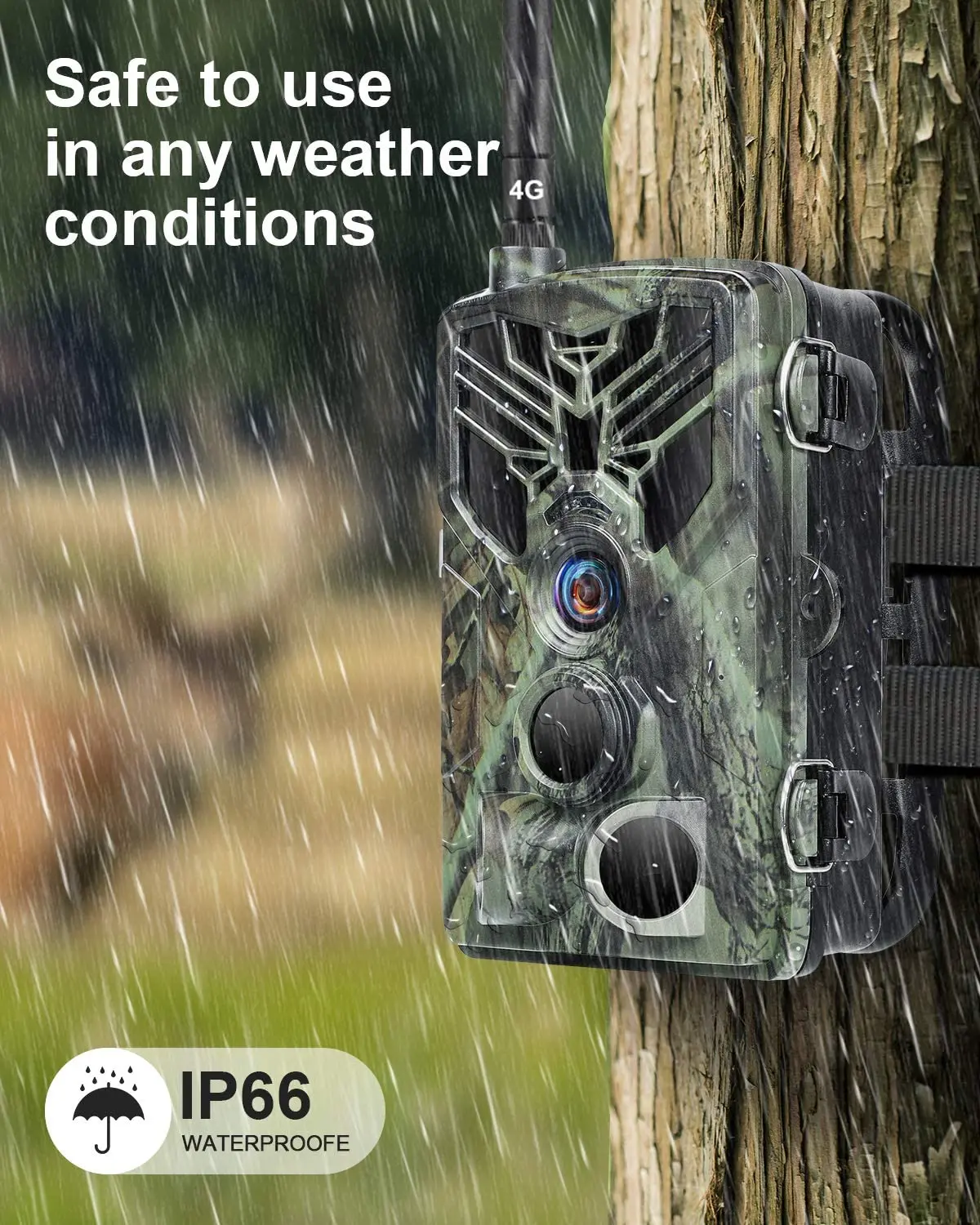 4K Live Video APP Trail Camera Cloud Service Wildlife Hunting Cameras Stream Media 4G Wireless 30MP Night Vision HC810PRO