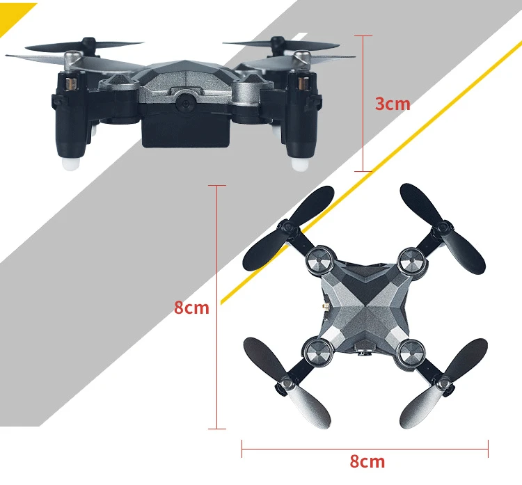 RC вертолет мини складной Дрон Квадрокоптер Wi-Fi в режиме реального времени аэрофотосъемка высота удержания Путешествия Чехол молдинг Дрон камера