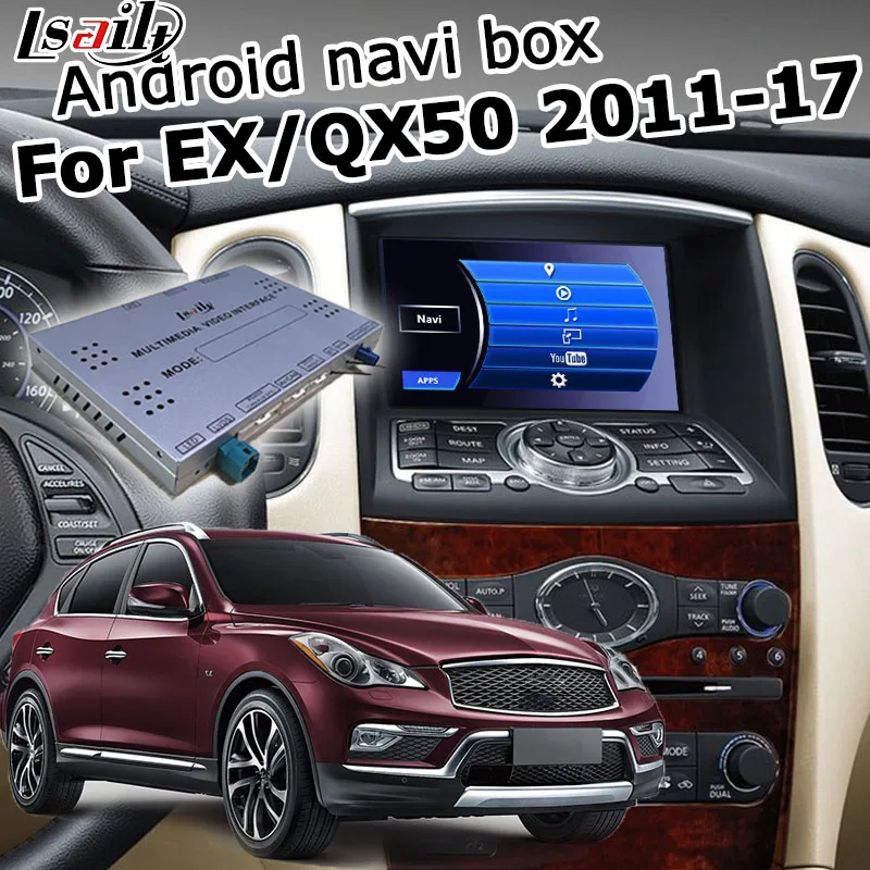 Интерфейс Android / carplay для Infiniti QX50 EX35 EX37 2012 2017 с QX60 QX70 QX80 видеоинтерфейс GPS навигация