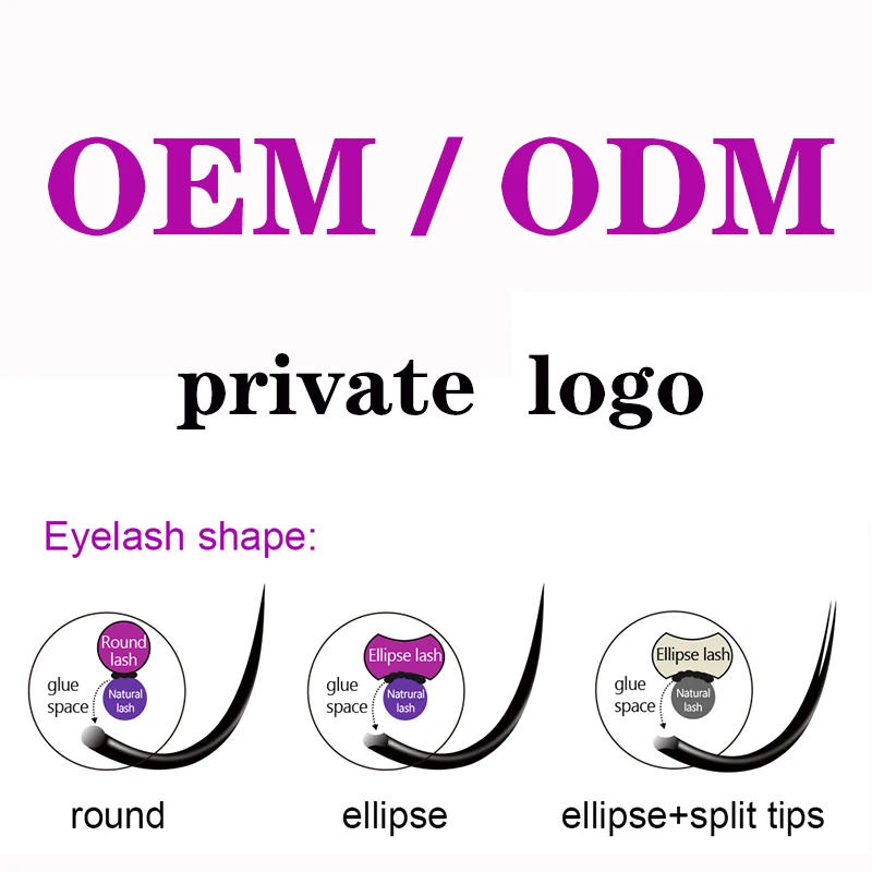 

customized label False Eyelash private DIY logo eyelash extensions ODM OEM random size customize hand made individual lashes