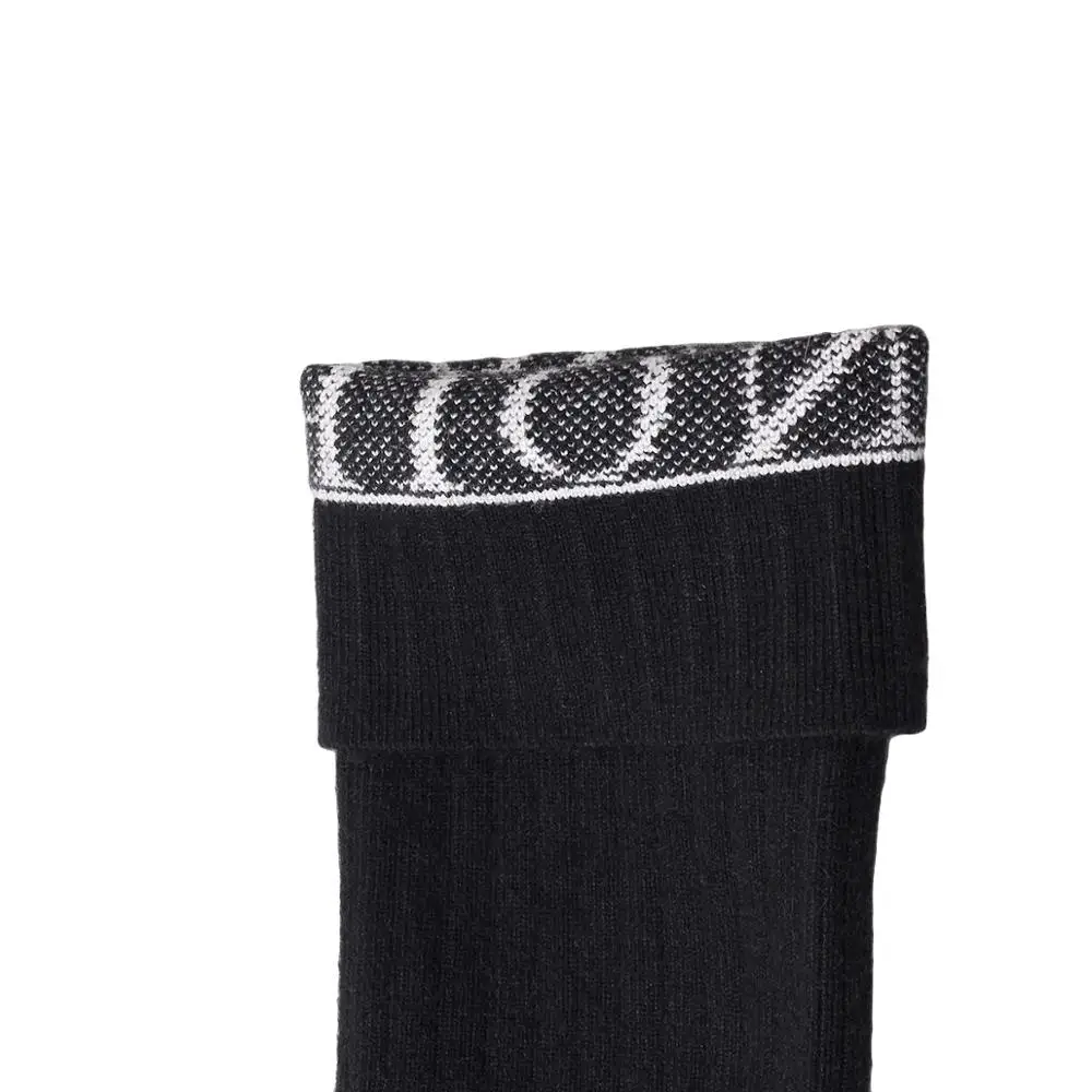 MORAZORA/ г. Большие размеры 33-43, зимние теплые женские ботинки Дамская обувь на низком каблуке с круглым носком ботфорты черного цвета