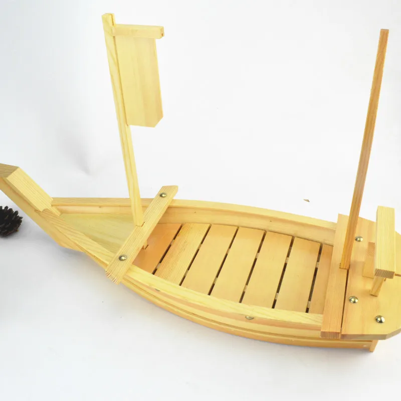 Japanese Cuisine Sushi Boats seafood Tool Wooden Shop Model Wood Handmade Simple ship Sashimi Assorted Cold Dishes Tableware Bar | Дом и сад