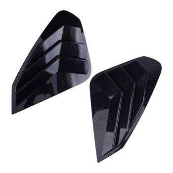 

2pcs ABS Carbon Fiber Texture Look Side Vent Window Triangle Scoop Louver Frame Cover Trim Fit for Toyota RAV4 2019 2020