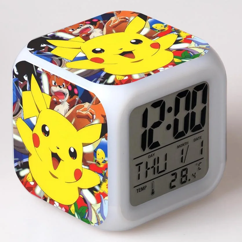 

Anime Pocket Monster LED Child Alarm Pikachu Clock Go Pokemon Flash Digital Alarm Clocks Night Light Bedroom Boy Clock Toys