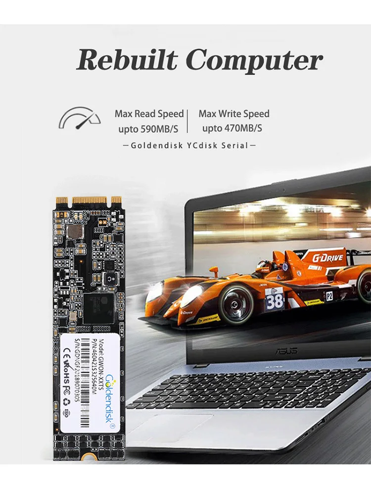 Goldendisk YCdisk серия M.2 SATA SSD 60 ГБ 120 240 500 Гб HDD M2 NGFF 2242 мм 2 ТБ жесткий диск для компьютера