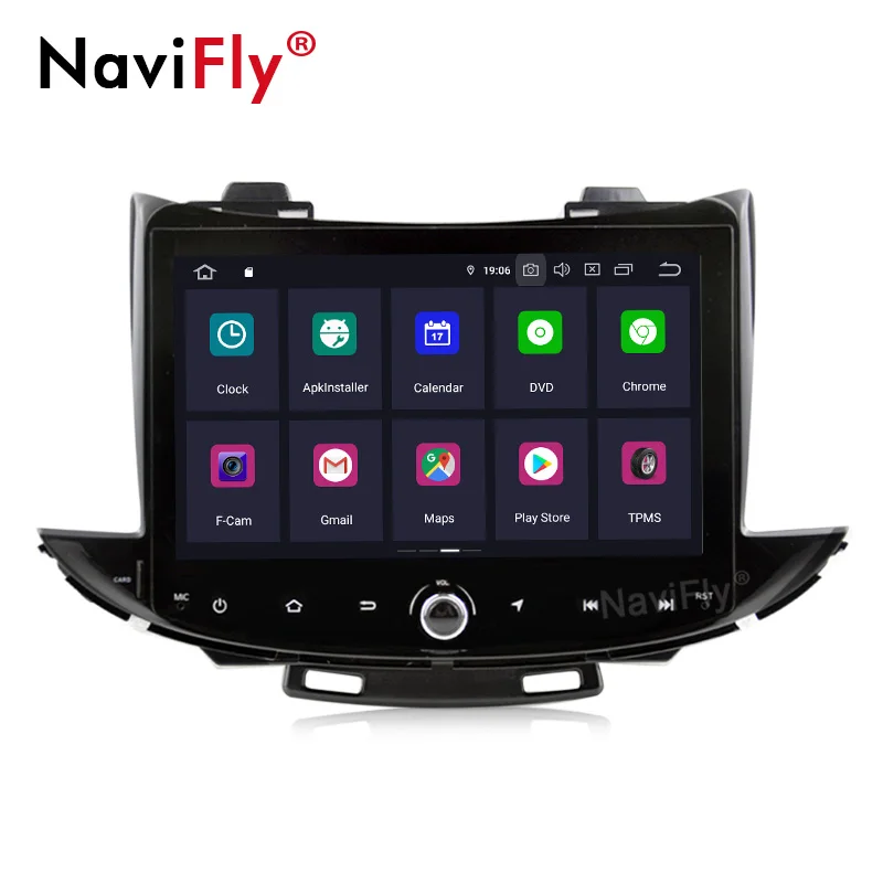 Top NaviFly Auto navigation Android 9.0 Car radio GPS Navigation For Chevrolet TRAX 2016 2017 2018 car multimedia stereo navigation 3