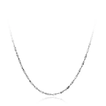 

Silver Chain Necklace Women Girls Ladies Box Snake Rope Cross Chain Necklace Jewelry Wholesale