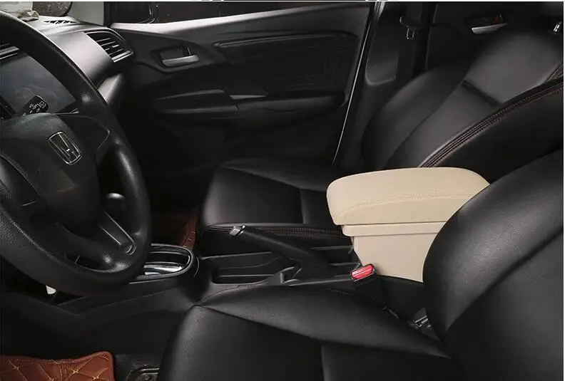 Beige usb Для Suzuki Jimny подлокотник коробка+ 3USB кожаный центр новая коробка для хранения модификация - Название цвета: Beige usb