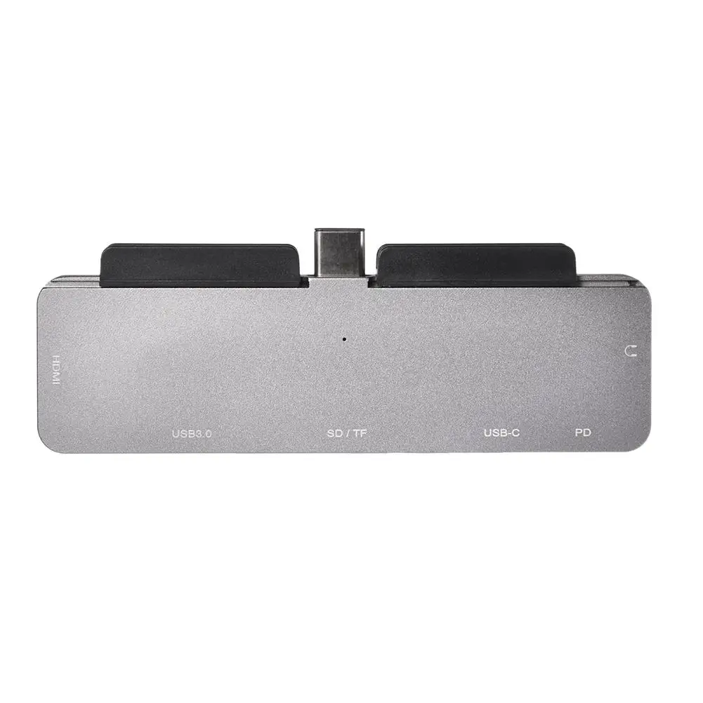 7 в 1 USB C концентратор Многофункциональный USB 3,0 адаптер SD кард-ридер/type-C/HDMI/3,5 мм разъем порты Универсальный кабель сплиттер для ПК ноутбука